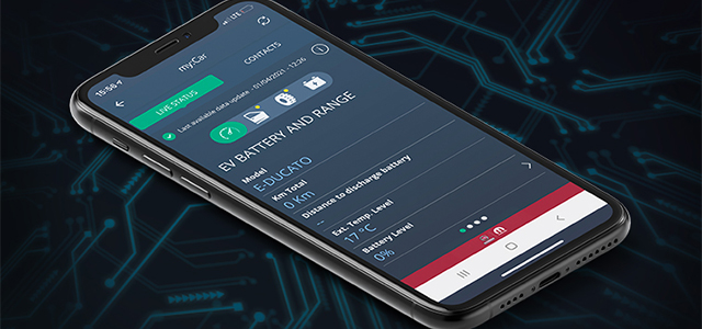 Smarttelefon med my:car åpen