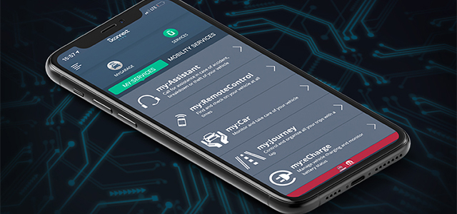 smarttelefon med ropar connect appen åpen