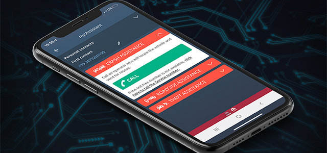 Smarttelefon med my.Assistant åpen der du kan be om hjelp